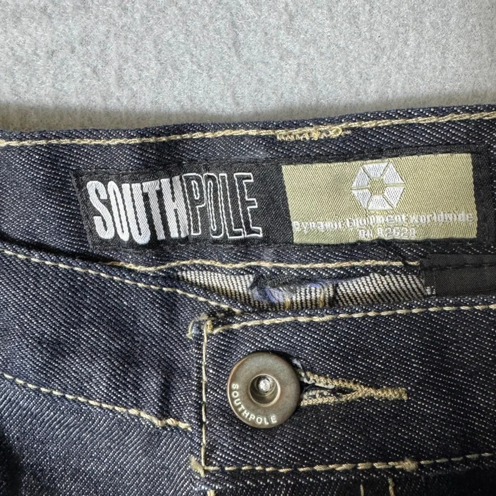 Southpole Baggy Wide Leg Men Jeans 36 Indigo Excellent Streetwear Y2K RN82628